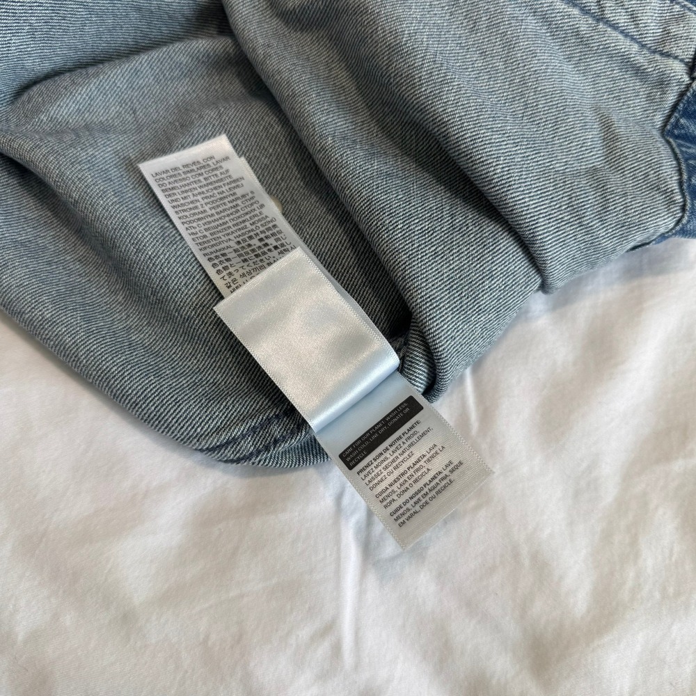 Levis Mens Denim Shirt Small Blue Long Sleeve Button Down Workwear New With Tags - Picture 11 of 13